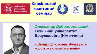 «Швидкі флюксони збуджують короткохвильові магнони» – тема чергової лекції «Харківського квантового семінару» (АНОНС)