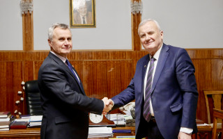Президент НАН України академік Анатолій Загородній і в.о. ректора КНУ імені Тараса Шевченка Валерій Копійка обговорили посилення взаємодії академічної та університетської науки